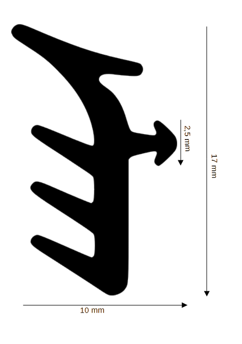 Dichtung für Steck- und Glasleisten DH R-1085