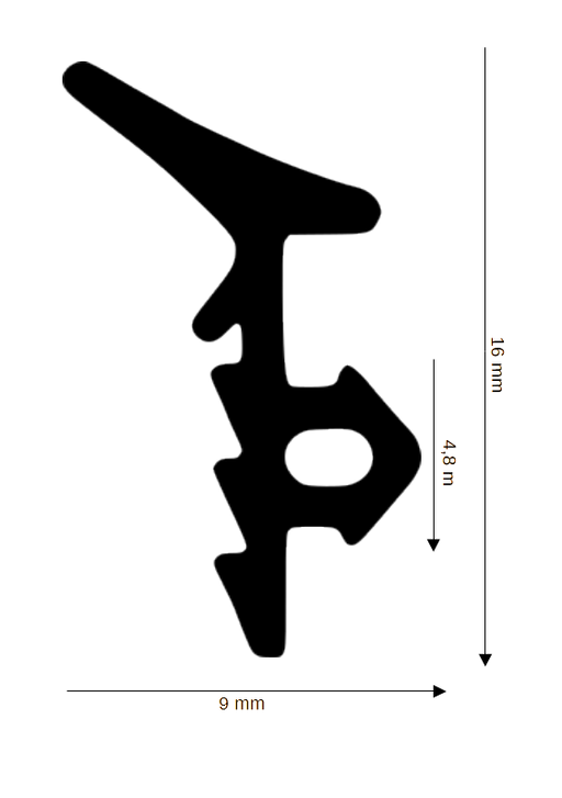 Dichtung für Steck- und Glasleisten DH R-1087