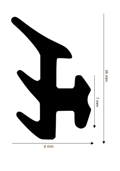 Dichtung für Steck- und Glasleisten DH R-1853