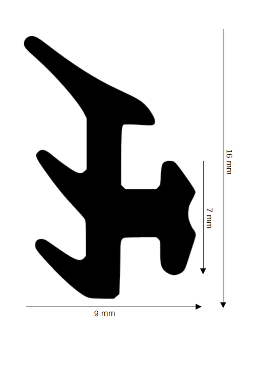 Dichtung für Steck- und Glasleisten DH R-1853