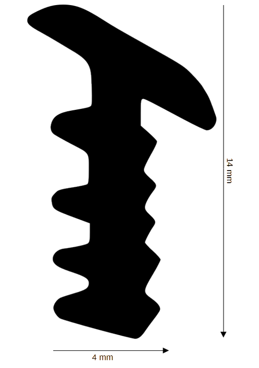 Seal for plug and glass strips for plastic, aluminum, 4-5mm air, R-771