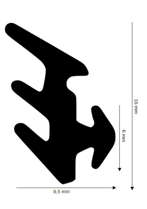 Dichtung für Steck- und Glasleisten DH R-786