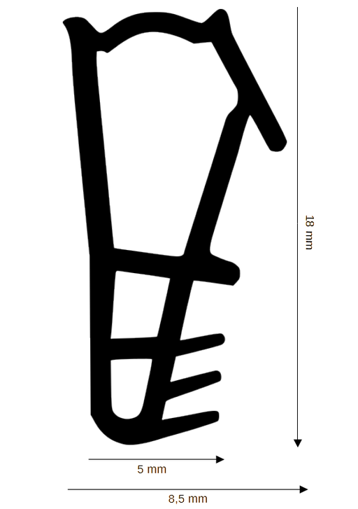 Dichtung für Holzelemente DH F-125