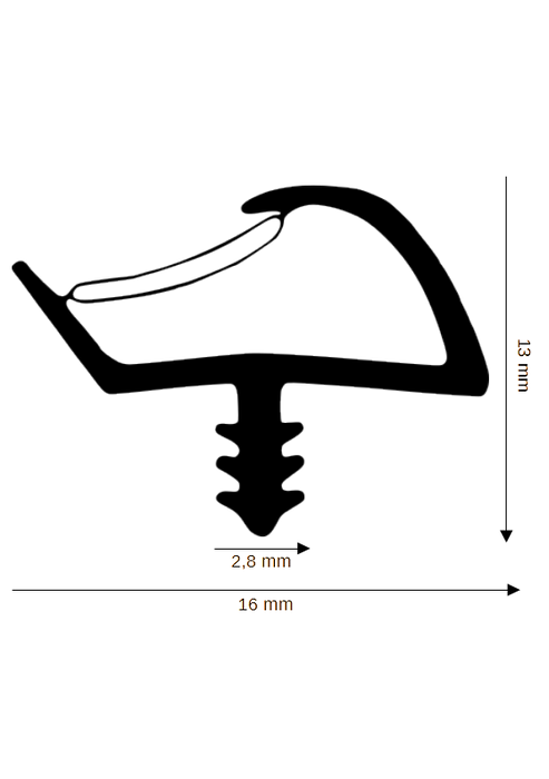 Dichtung für Holzelemente DH R-1262