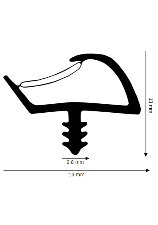 Dichtung für Holzelemente DH R-1262