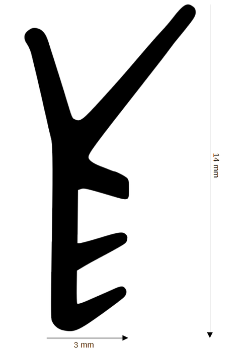 Holz-Fensterdichtung DH R-971 für Hebe-Schiebetüre