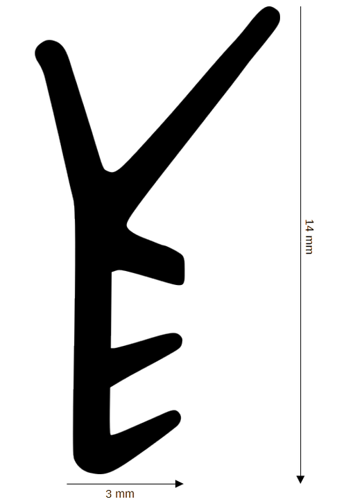 Dichtung für Holzelemente DH R-971 für Hebe-Schiebetüre