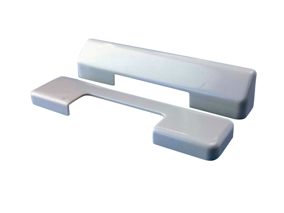 AUBI Abdeckkappe Bandkappe BK155, 63x10x12mm, 28x13x11mm, 2-teilig, weiß