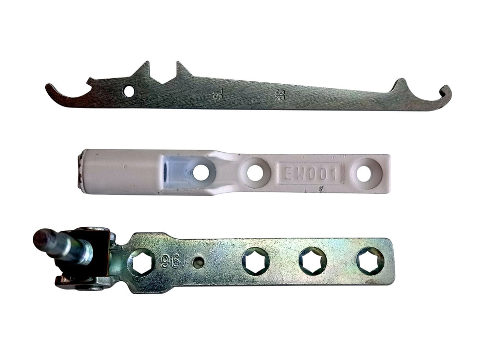 AUBI Reparaturset 003: Ecklager EB003, Eckband/Ecklagerband, Einstellschlüssel