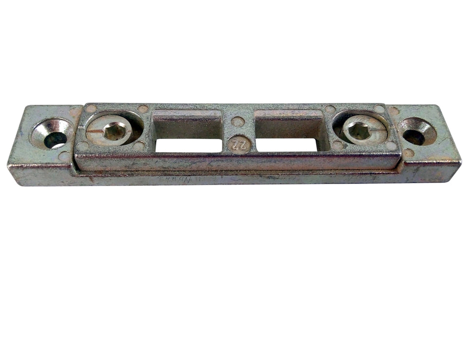 Siegenia Schließstück / Schließblech 1361 für Kantenriegel, 90x17mm